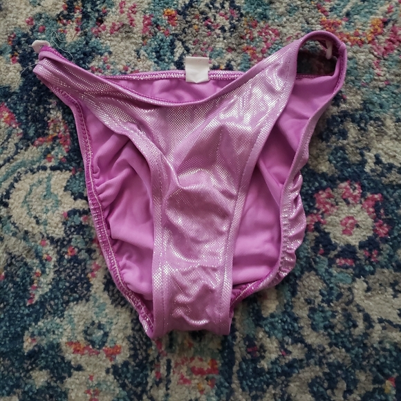 VNTG Metalic Purple Bikini Bottoms - Picture 1 of 4